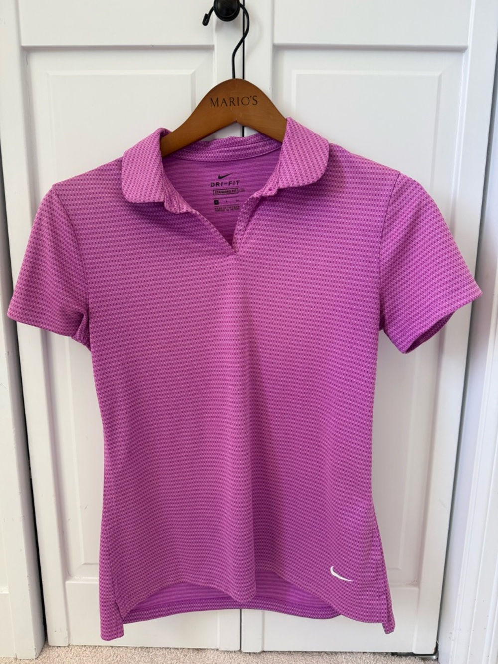 Nike Pink Short-Sleeve Dri-FIT Polo